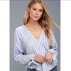 Free People Dolman Striped Blouse | size medium